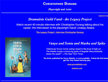 Tablet Screenshot of christopherdurang.com